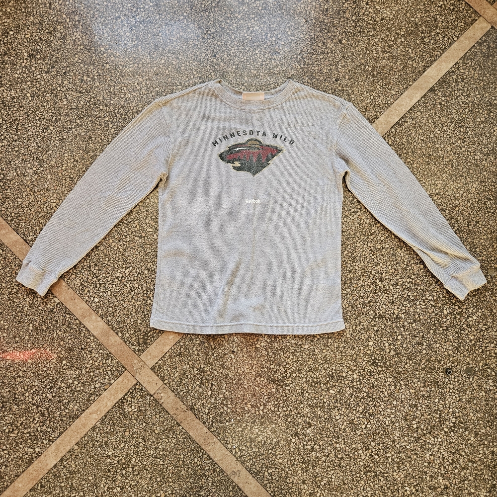 Reebok Minnesota Wild Crest Gray Long Sleeve Shirt